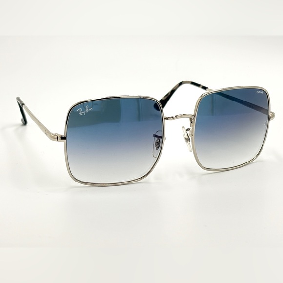 Ray-Ban Sunglasses RB1971 Silver Gradient Blue Lens Square Frame